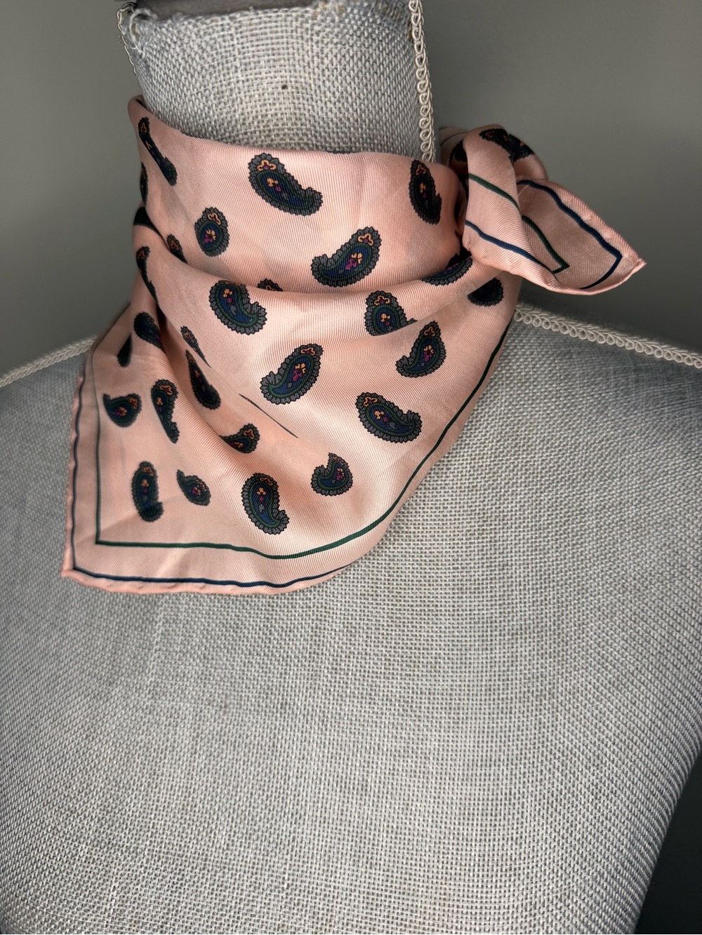 Robert Talbott Pink Paisley Silk Scarf, wrap
